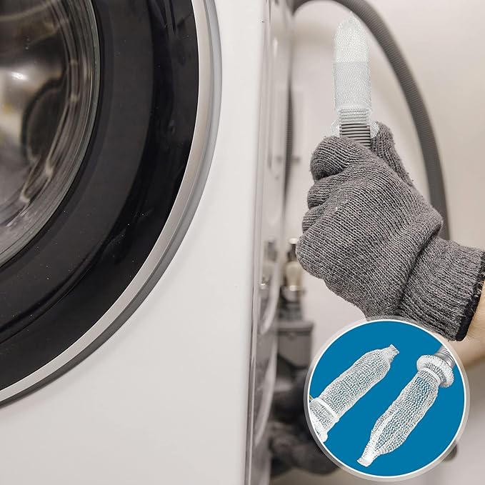 40 Pieces Nylon Lint Trap Washing Machine Lint Fabric Mesh Snare Washer Lint Catcher Washer Hose Lint Traps Washing Machine Lint Trap Lint Traps Hose Screen Filter Catcher with 40 Pieces Cable Ties