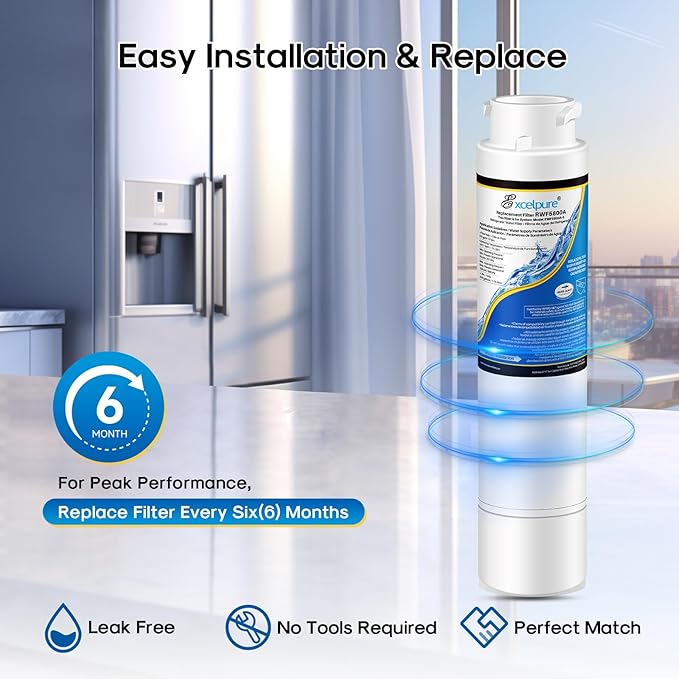 Refrigerator Water Filter, Compatible with Frigidaire EPTWFU01, EWF02, Pure Source Ultra II, 3PACK