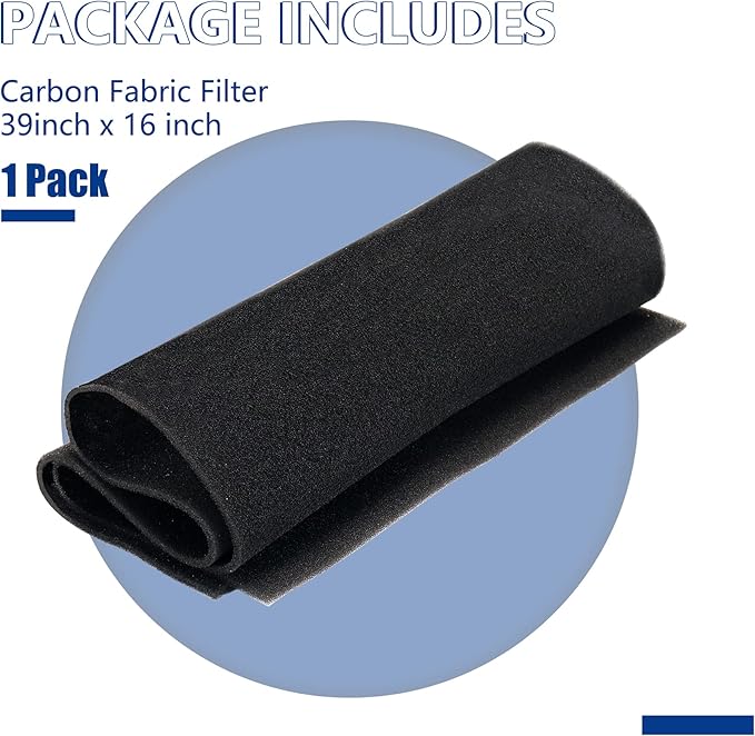 Cut to Fit Foam Pad Pre Filter, Air Purifiers Filter Replacement, Compatible with Most Air Conditioner, Trash Cans, Dehumidifier, 39 x 16 inch, 1 Pack