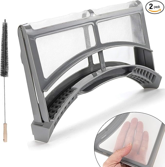𝟮𝟬𝟮𝟱 𝗡𝗘𝗪 DC61-02595A Dryer Lint Filter Case Screen with Cleaner Brush - Replacement for Samsung Dryer, Replaces 2069505,AP4578777,PS4206799, EAP4206799
