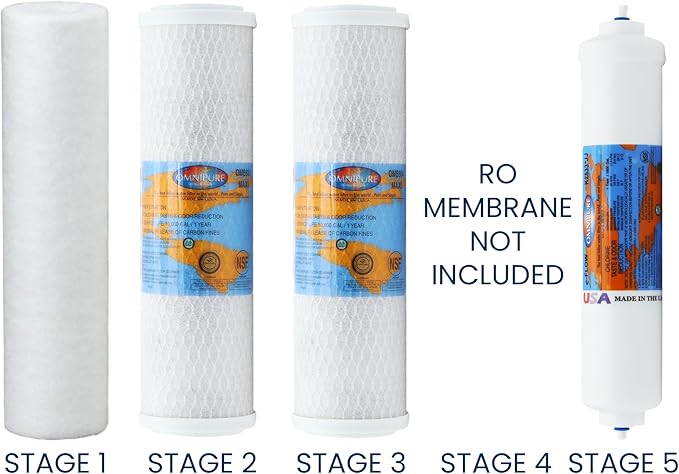 5EZ50 PureValue Compatible RO Filter Replacement Kit - Cartridges for Under-Sink Reverse Osmosis Water Filtration
