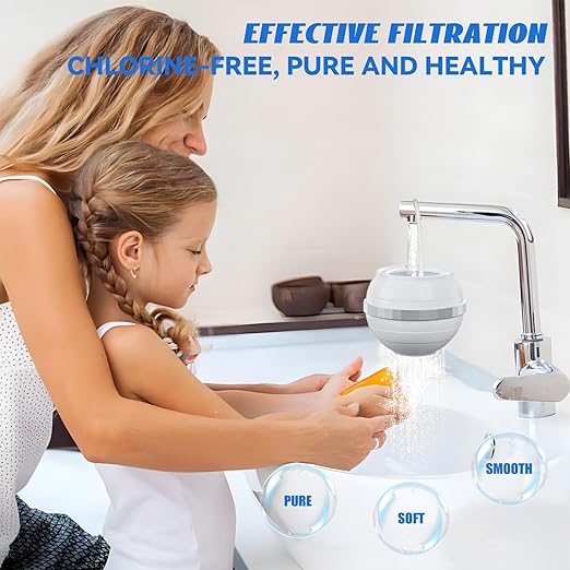 Bath Filter for Tub Faucet Fitespot, Bath Water Filter 2 Filters Cartridges 10 Stages Filtration, Bath Filter Faucet 2,500 Gallons Removes Chlorine, Shower Filter for Healthier Skin Hair (White)