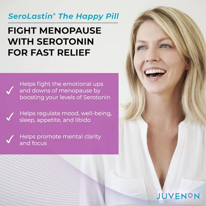 Juvenon Menopause Supplements for Women Mood Support, Hot Flashes Relief, Peri-Menopausal Support, Hormone Balance, Promote Calm, Energy, Clarity, Sleep, Natural Herbal Supplement, (30 Capsules)