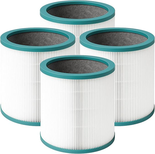 Nispira Dual-layer HEPA Filter Compatible with Dyson TP02 Tower US Sm/Nk and TP02 US Nk/Nk TP01 BP01. Compared to EVO filter part 968126-03 - Size 7.4" x 7.4". 4 Pack
