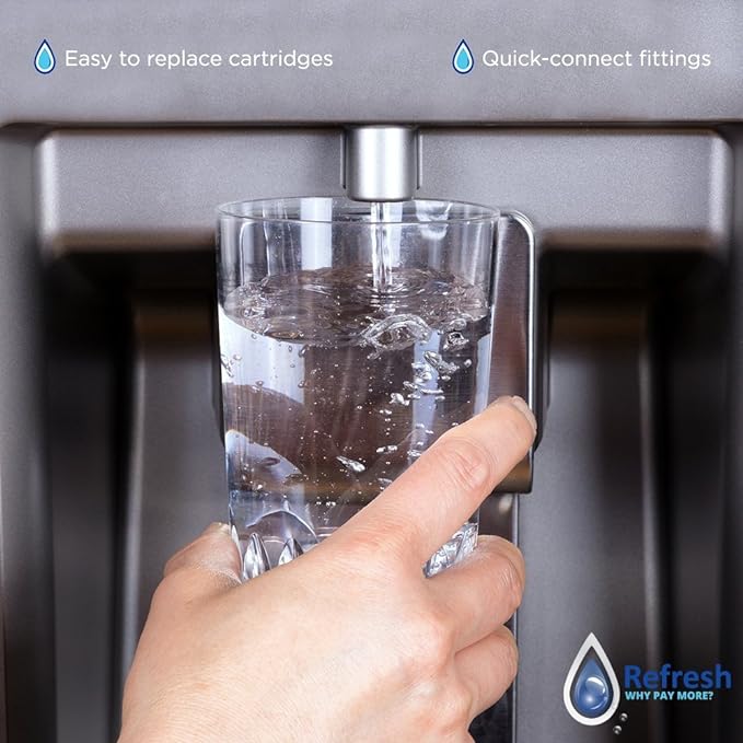 Refresh Replacement Refrigerator Water Filter Compatible with LG LT500P, 5231JA2002A, 5231JA2002A-S, ADQ72910901, ADQ72910902, ADQ72910907 and Kenmore 46-9890 Refrigerator Water Filter (3 Pack)