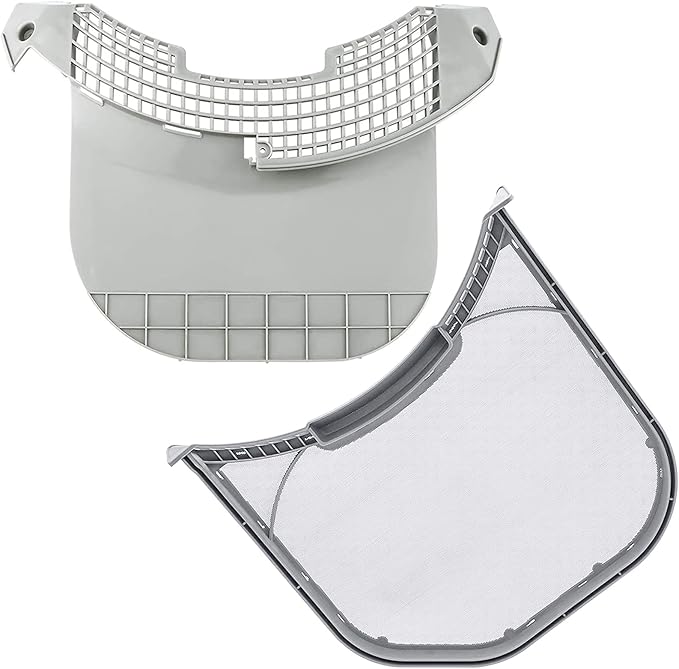 【2025 UPGRADED】2pcs MCK49049101 Dryer Lint Filter Screen Housing Guide Cover with ADQ56656401 Lint Filters Stainless Steel Mesh - Fit for L-G Ken-more Dryers DLEX3570V DLGX4271V 79691282310