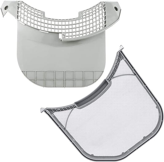 【2025 UPGRADED】2pcs MCK49049101 Dryer Lint Filter Screen Housing Guide Cover with ADQ56656401 Lint Filters Stainless Steel Mesh - Fit for L-G Ken-more Dryers DLEX3570V DLGX4271V 79691282310