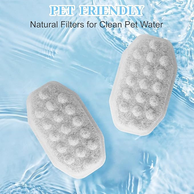 16 Pcs Cat Water Fountain Replacement Filters & Pre-Filter Sponges for Rellaty Neareal 108oz/3.2 Stainless Steel Pet Water Fountain Automatic Pet Fountain with Water Level Window