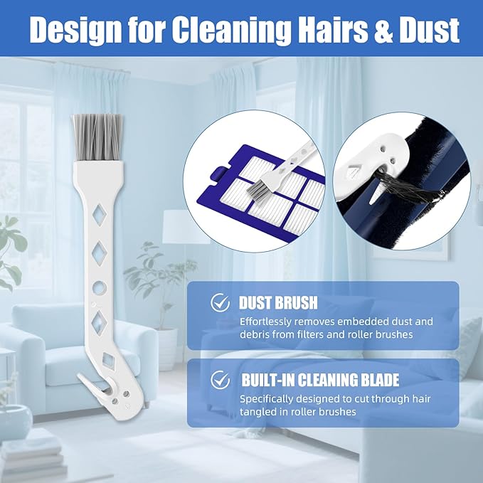 6-Pack X8 Replacement Filters for Eufy RoboVac X8/X8 Hybrid Robot Vacuum - HEPA Washable Filter Accessories with 3-Layer Filtration System