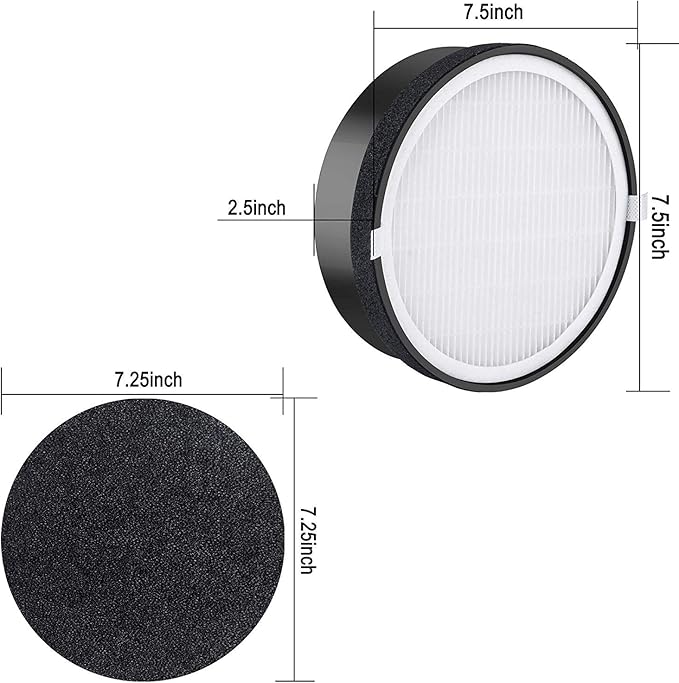 LV-H132 Replacement Filters for Levoit Air Purifier, 3-in-1 Nylon Pre True HEPA Filter, True HEPA and Activated Carbon Filters Set LV-H132-RF