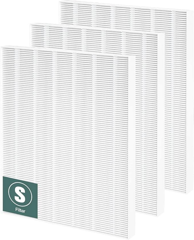 3 Pack C545 True HEPA Replacement Filter S Compatible with Winix C545, B151, P150, 9300 Air Purifier Replacement for Winix S Filter Part 1712-0096-00 and 2522-0058-00 by Funmit