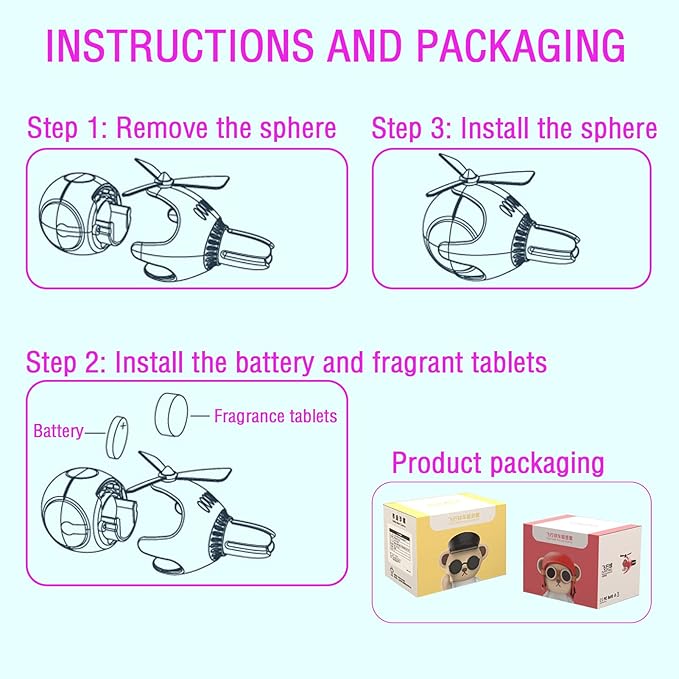 2 Pcs Pilot Car Air Freshener, Cute Duck Car Vent Clip Air Freshener Automotive Air Outlet Fan Diffuser, Automotive Interiors Vent Decoration (Silver+Red)