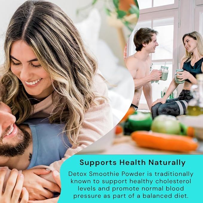 Ocean's Balance Daily Detox Smoothie Powder with Cilantro, Blueberry, Spirulina, Dulse Seaweed & Barley Grass Juice Powder — Easily Digested Smoothie Mix for Detox Cleanse (4 oz - 1 Pack)