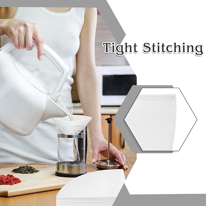 10" Fryer Oil Filter 50pcs Non Woven Cooking Oil Filter Grease Filters for Deep Fryer Maple Syrup Filter Cones White Beeswax Filters for Hotels Restaurants Cafes Food Trucks Kitchens