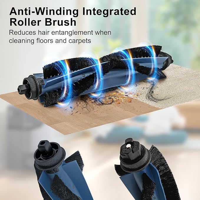 22 Pack Accessories Compatible with Eufy Omni C20 Robotic Vacuum Cleaner Accessory,1 Main Brush, 4 Sweeping Brushes,4 HEPA Filters,5 Dust Bags(Activated Carbon),6 Mop Pads