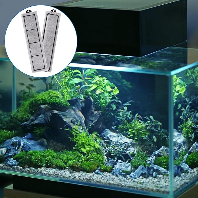 24Pcs Filter Cartridges Replacement RF-S Filter Cartridges Filter Cartridges RF-S Filter Fish Tank Filter Small Filter Cartridges Refill for Aquarium Internal Filter