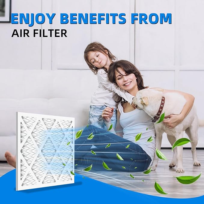 (6 Pack) 16x16x1 Furnace Air Filters, MPR 1900 & FPR 10, MERV 13 Pleated Air Filter (Actual Size: 15.75" x 15.75" x 0.75")