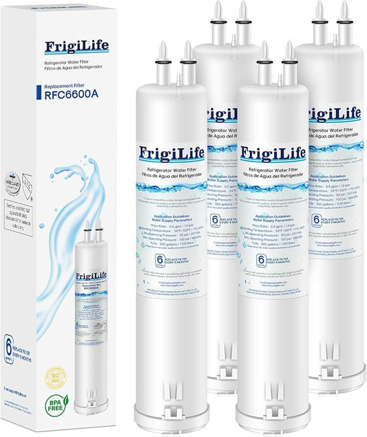 RFC6600A Refrigerator Water Filter Compatible with EDR3RXD1, Everydrop Filter 3, 4396841, 4396710, Kenmore 46-9083, 46-9030, 9030, 9083, KAD3RXD1, WHR3RXD1, 4PACK