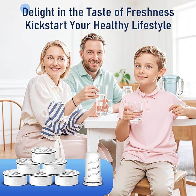 Water Filter Replacement for LS Home Dispenser 18 C/Glass Pitcher 7 C/Plastic Pitcher 10 C/Plastic Pitcher 7 C.2 Activated Carbon + Ion Exchange Filter and 2 Membrane Micro Filter (2+2)