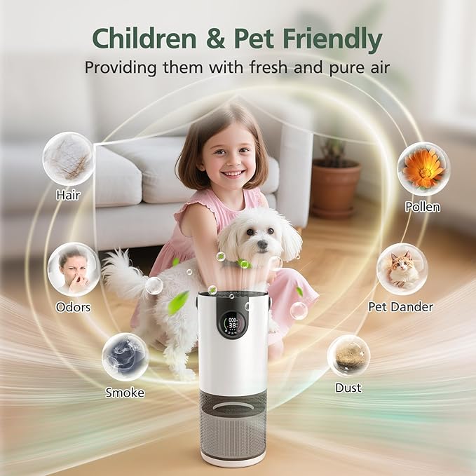 AP-H400 Replacement Filter Compatible with Homedics 2-in-1 Cool Mist Humidifier & Air Purifier, 3-IN-1 HEPA Filter, Activated Carbon Filter and Pre-filter, 2 Pack