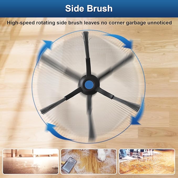 22 Pack Accessories Kit Only for ECOVACS DEEBOT T30S Series (T30S Pro/AI/CARE/AI Care) Robot Vacuum Replacement Parts, 6 Side Brushes, 4 Mop Pads, 6 Dust Bags, 1 Main Brush, 4 Filters, 1 Tool brush