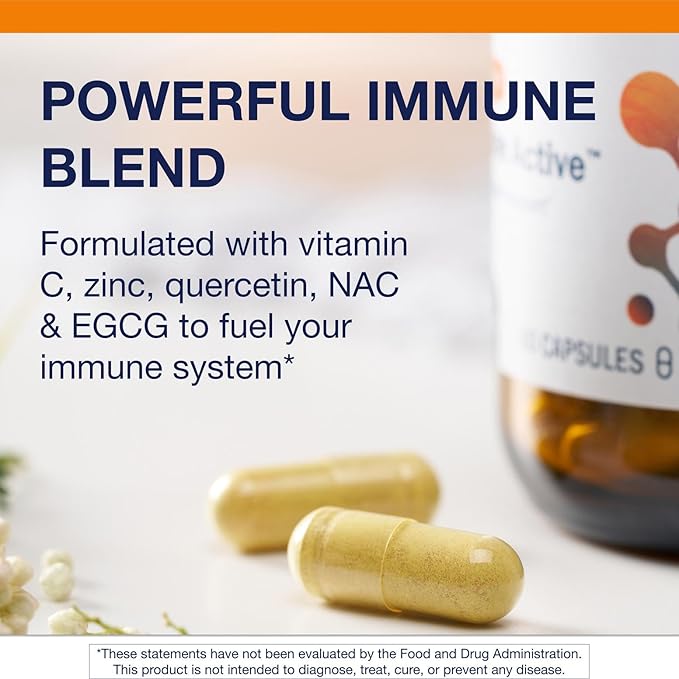 Metagenics Immune Active - Featuring Quercetin, NAC, Zinc, EGCG, and Vitamin C - 30 Servings