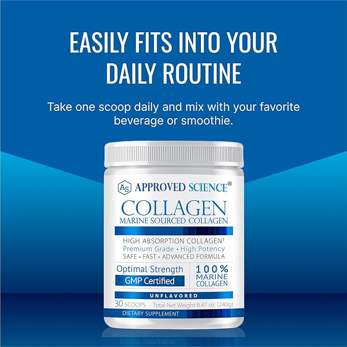 Approved Science Collagen Powder - Skin and Hair - 150 Scoops - Five Month Supply
