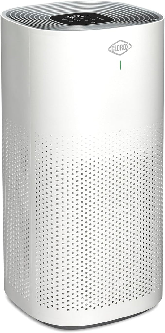 Clorox Air Purifiers for Home, True HEPA Filter, XL Rooms up to 2,220 sq ft, Removes 99.9% of Mold, Viruses, Wildfire Smoke, Allergens, Pet Allergies, Dust, AUTO Mode, UV-C Lightbulb, Whisper Quiet