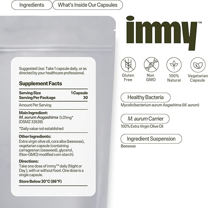 IMMY Immune Supplement for Mood Support and Gut Health, 30 ct. - Supports Joint Relief, Focus & Mood Support, Natural Calming Aid