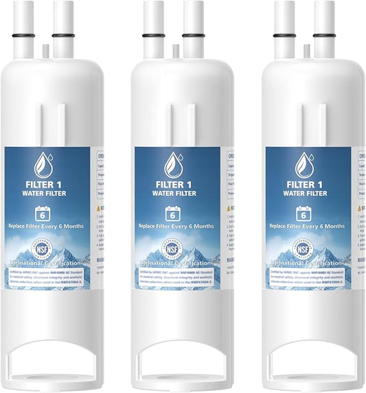 EDR1RXD1 Water Filter Compatible with Filter 1, for EDR1RXD1, W10295370, EDR1RXD1B, WHR1RXD1, KAD1RXD1, P4RFKB2, 46-9930, 46-9081, Every 6 Months Value, NSF Certified, 3 Pack