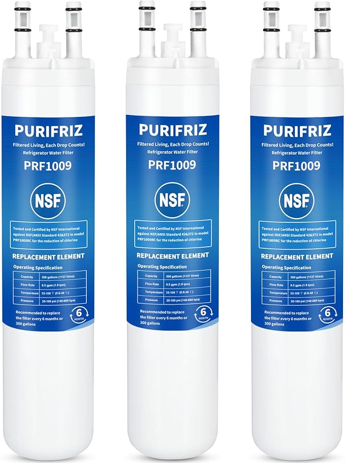Refrigerator Water Filter Compatible with Kenmore 9999, 469999, 46-9999, A0094E28261 Water and Ice, NSF Certified, 6 Month / 300 Gallon, 3 Pack