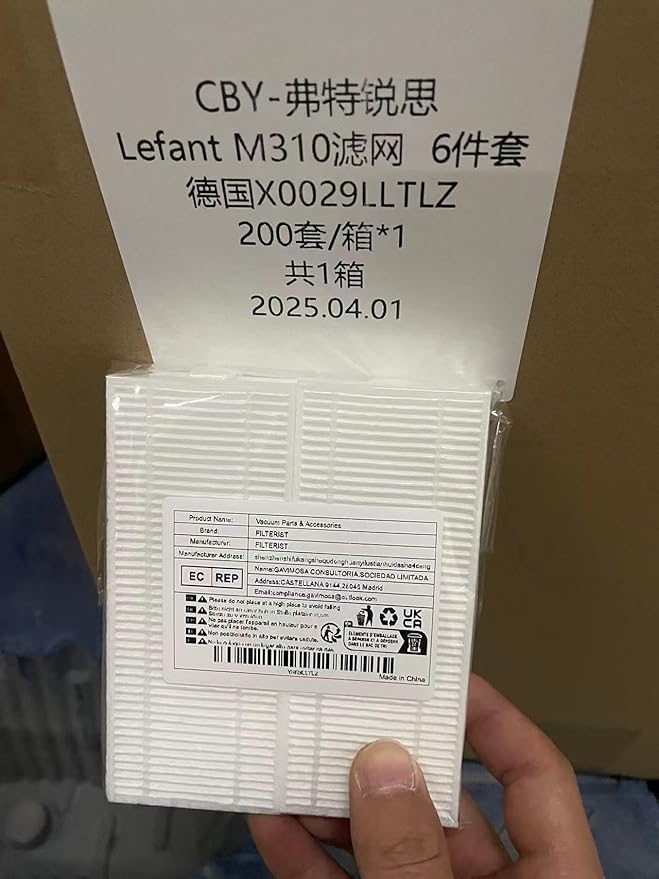 (6 Pack) M310 Replacement HEPA Filters Compatible With Lefant M310 Robot Vacuum Cleaner, Filters Accessories Kit, Filter Kit