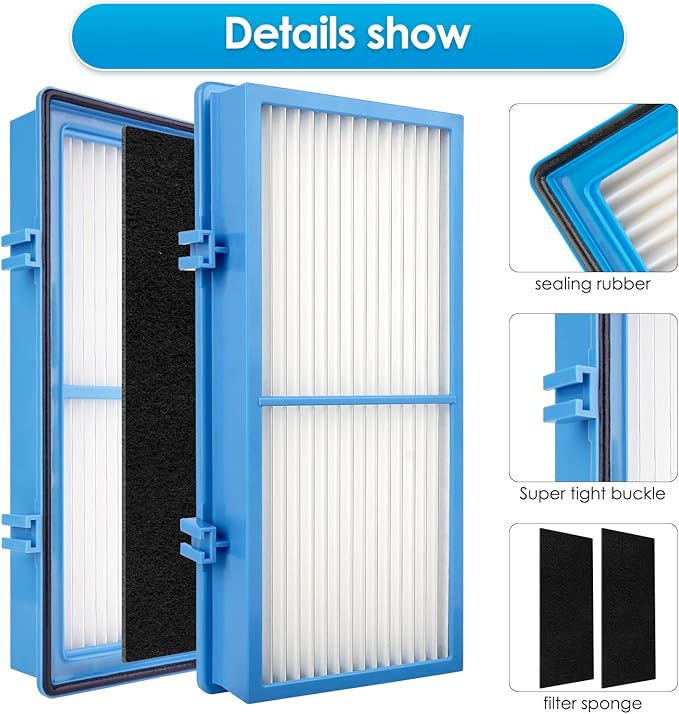 (3 Pack) AER1 Filter 1 HEPA Filters + 2 Carbon Booster Filters Compatible With Holmes AER1 Type Total Air Filter, HAPF30AT And HAP242-NUC, Replacement HEPA Filter Kit