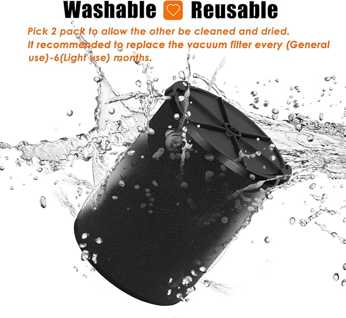 VF7000 Replacement Filter for Ridgid Shop Vacuums 5-20 Gallon, Wet Application Filters Fits Rigid Wet Dry Vac, Wet Pick Up Filter for Husky Shop Vacuum Filter 6-9 Gallon- 1 Pack