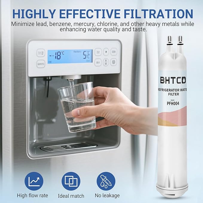 WHR3RXD1 Water Filter for Whirlpool ED5FVGXWS07, ED5KVEXVQ00, ED5FHEXVS01/04, ED5FVGXWS00/01/02/05/06/07 Refrigerator Filter Replacement. (3 Pack)