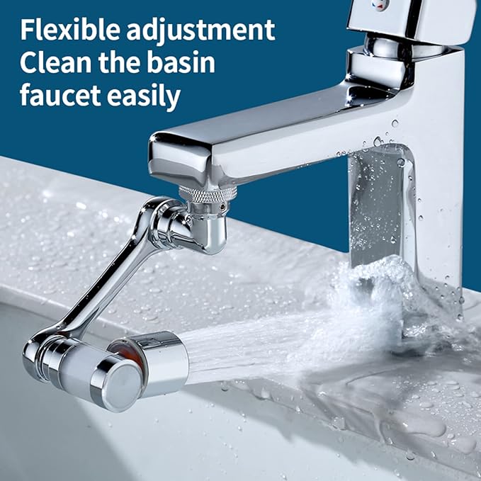 1080° Rotating Filter Faucet Extender,PP Cotton Filter Faucet, Universal Splash Filter Faucet, Water Filter Faucet for Kitchen Bathroom, Swivel Faucet Aerator with 2 Water Outlet Modes