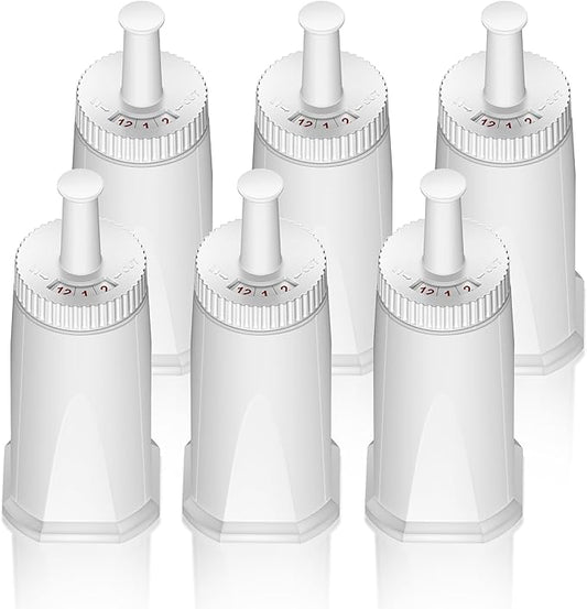 6 Pack Replacement Water Filters for Breville Espresso Machines Barista Touch BES880, Barista Pro BES878, Oracle Touch BES990, Oracle BES980, Dual Boiler BES920, Bambino, ClaroSwiss, Sage