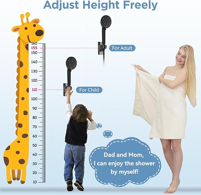 Dual Filtered Shower Heads Combo, High Pressure Rain Shower Head with Handheld Spray Built-in Power Wash, Dual Handheld Shower Head for Hard Water, Remove Chlorine for Healthier Skin-Black