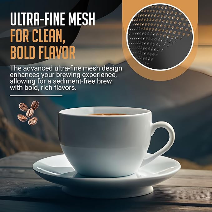 HEXNUB Reusable Coffee Filter for Fellow Stagg XF - Stainless Steel Paperless Pour Over Brewing, Sustainable Mesh Filter for Fellow Coffee Makers