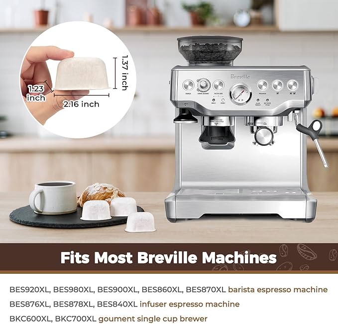 Premium 6-pack Water Filters For Replacement Breville BWF100 with Ion Exchange Resin inside