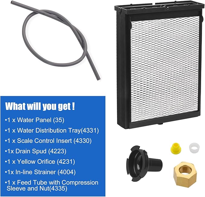 H635EZ1A Humidifier Filter/Water Panel Assembly Replacement Kit, Compatibily with H635EZ1A for Models 600, 600A, 600M
