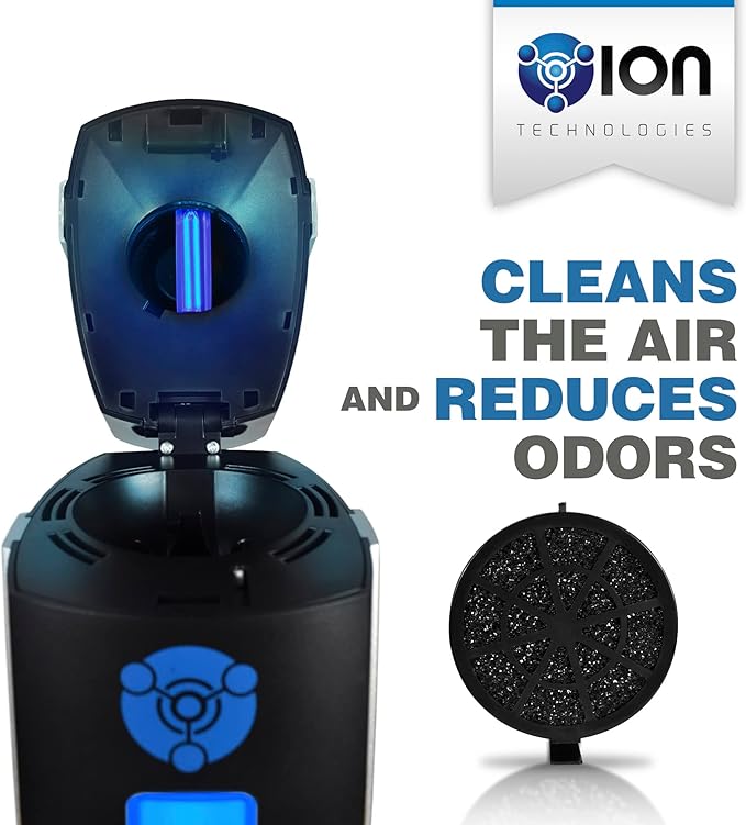 B-1000 Permanent Filter Ionic Air Purifier Pro Ionizer with UV-C, New (Black)