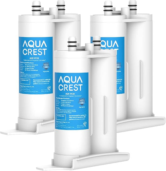 AQUA CREST Replacement for Frigidaire® & Electrolux® WF2CB®, PureSource2®, NGFC 2000, FC100, 1004-42-FA, Kenmore 9916, 469911, 469916 Refrigerator Water Filter, 3 Filters