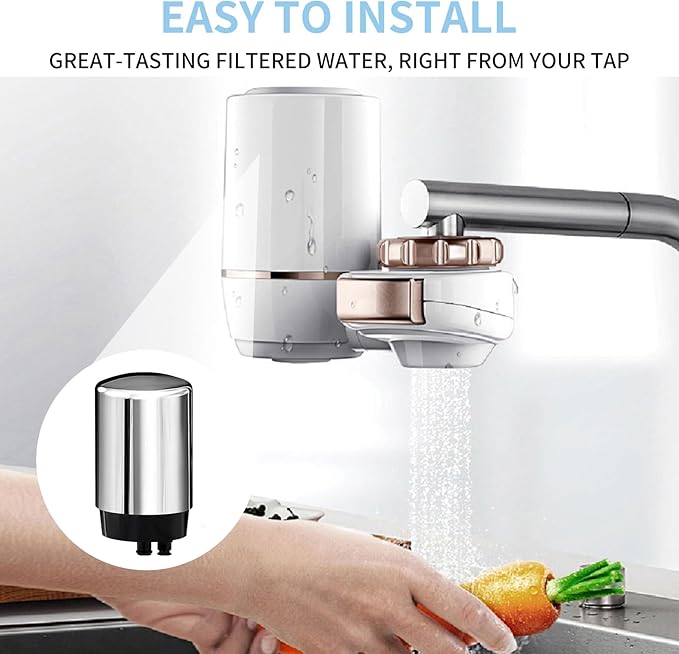 3 Pack Faucets Filters Cartridge(FR-200,FF-100)，Replacement for Brita® Faucet Filter,Water Filter Compatible with Brita® Faucet Filtration Systems- Chrome