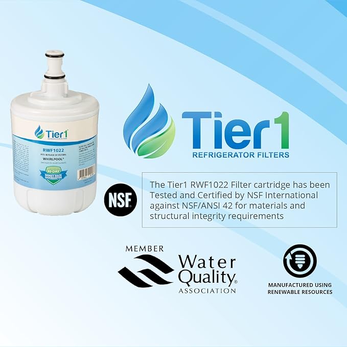 Tier1 8171413 Refrigerator Water Filter 3-pk | Replacement for Whirlpool 8171413, Kenmore 9002, EDR8D1, 469002, 8171414, WF286, WSW-4, WFI-NLC200, Fridge Filter