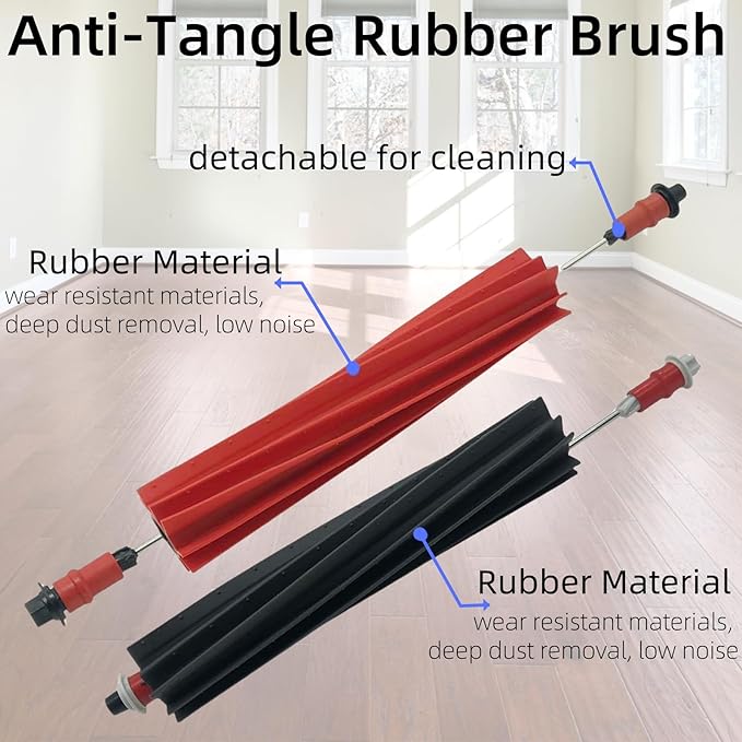 Accessories Kit for Roborock Qrevo Master Robot Vacuum Cleaner, 2 Main Brush, 6 Dust Bags, 4 Mop Cloth, 4 HEPA Filters, 4 Side Brushes, Replacement Parts Spare Repair Attachments