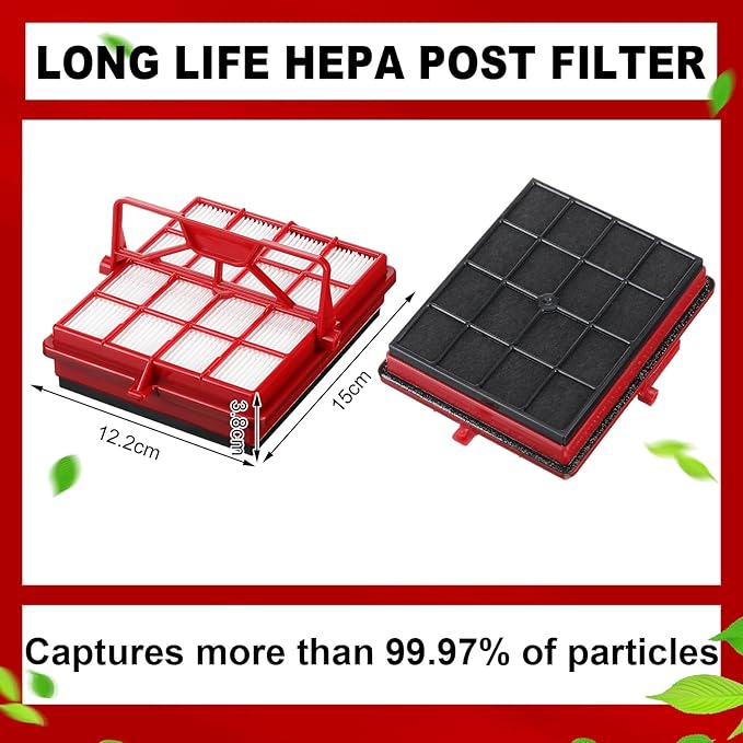 2 Pack Replacement Style P HEPA and Carbon Pre-filters Compatible with Aerus Lux Guardian Platinum Canister Vacuum Cleaner, with Handle
