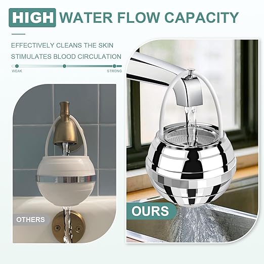 Bath Filter for Tub - 8 Stages Bath Water Filter for Tub Faucet, Hard Water Softener to Remove contaminants, Chlorineand Fluoride, 2,500 Gallons of Filtration, BPA Free (Chrome)