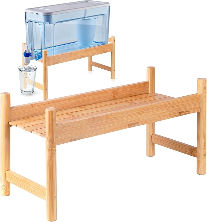 ZPirates Water Filter Dispenser Stand - 1 to 2 Galon Filtered Water Pitcher Dispenser Holder - Compatible with Most Brands Models and Designs [See photos for measurements]