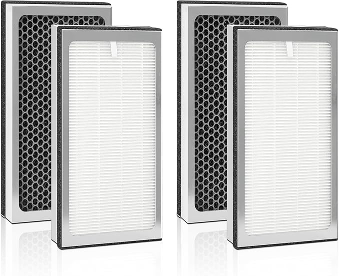 MA40 Replacement Filter Compatible with MA Air Purifier 40 Series MA40 MA40W MA40B,3-In-1 Filtration System of MA40,H13 True HEPA Filter with Activated Carbon Filter,4 Pack